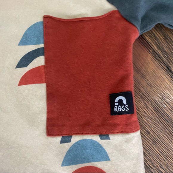 Rags muted rainbow long sleeve romper - Picture 3 of 5